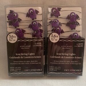 NIB LED Ashland Purple Bat and Monster String Lights